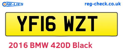 YF16WZT are the vehicle registration plates.