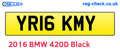 YR16KMY are the vehicle registration plates.