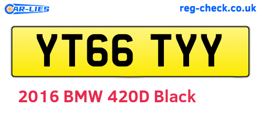 YT66TYY are the vehicle registration plates.