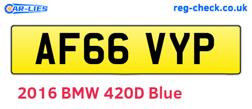 AF66VYP are the vehicle registration plates.