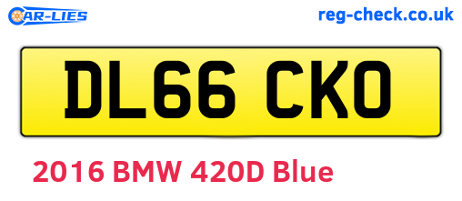 DL66CKO are the vehicle registration plates.