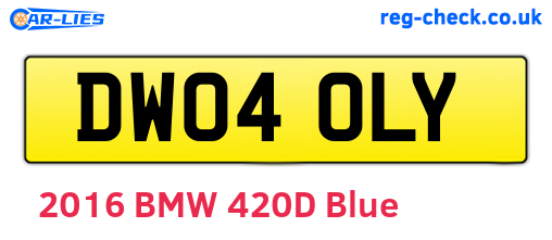DW04OLY are the vehicle registration plates.