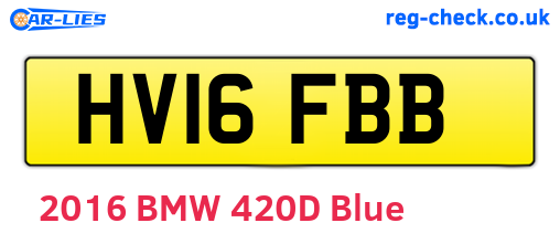 HV16FBB are the vehicle registration plates.