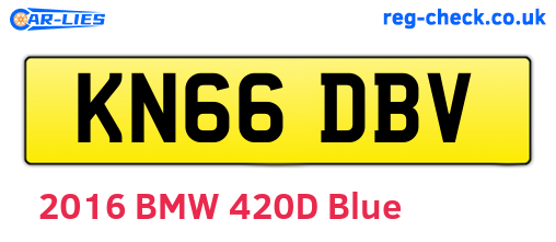 KN66DBV are the vehicle registration plates.