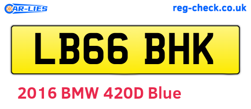 LB66BHK are the vehicle registration plates.