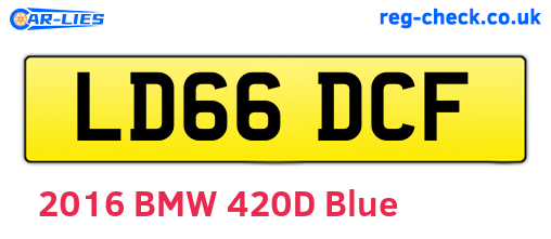 LD66DCF are the vehicle registration plates.