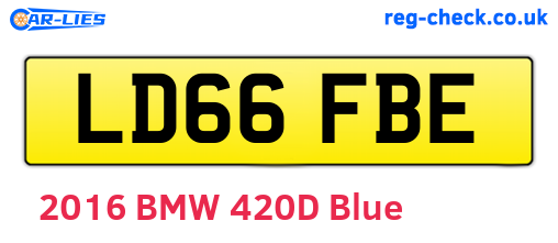 LD66FBE are the vehicle registration plates.