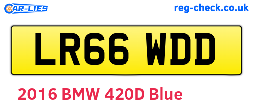 LR66WDD are the vehicle registration plates.