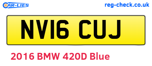 NV16CUJ are the vehicle registration plates.