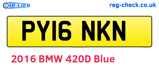PY16NKN are the vehicle registration plates.