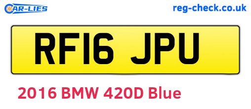RF16JPU are the vehicle registration plates.