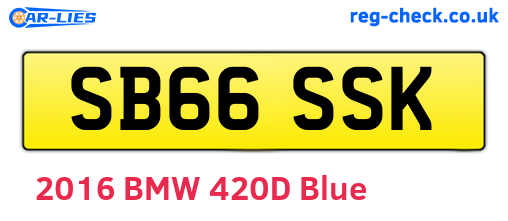 SB66SSK are the vehicle registration plates.