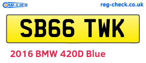 SB66TWK are the vehicle registration plates.