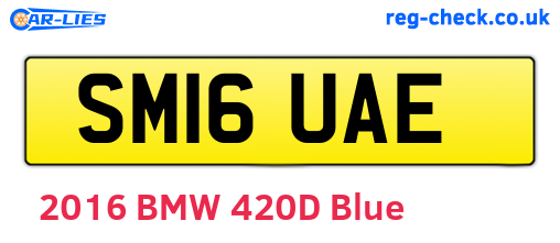 SM16UAE are the vehicle registration plates.
