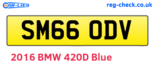 SM66ODV are the vehicle registration plates.