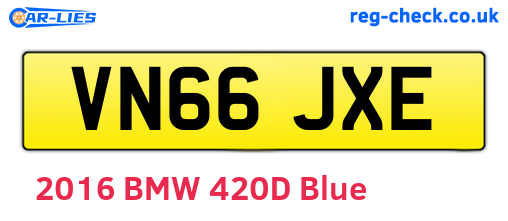 VN66JXE are the vehicle registration plates.