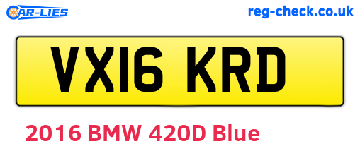VX16KRD are the vehicle registration plates.