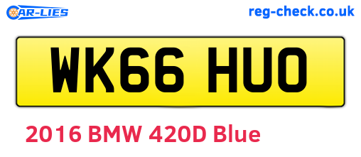 WK66HUO are the vehicle registration plates.