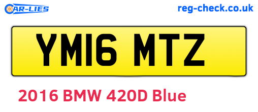 YM16MTZ are the vehicle registration plates.