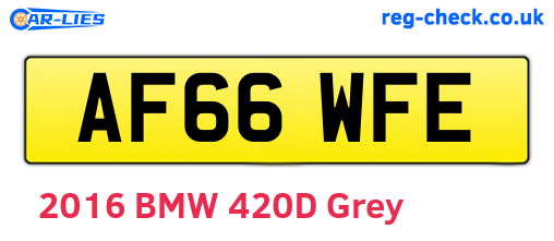 AF66WFE are the vehicle registration plates.