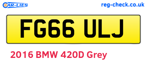 FG66ULJ are the vehicle registration plates.