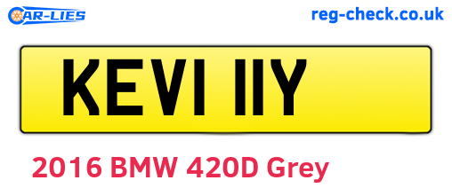 KEV111Y are the vehicle registration plates.