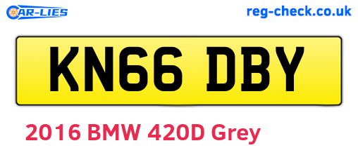 KN66DBY are the vehicle registration plates.