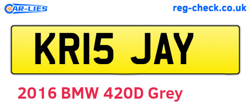 KR15JAY are the vehicle registration plates.
