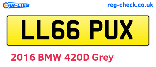 LL66PUX are the vehicle registration plates.