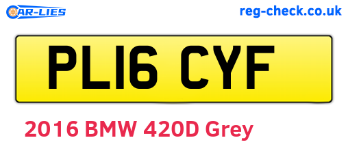 PL16CYF are the vehicle registration plates.