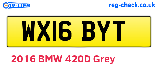 WX16BYT are the vehicle registration plates.