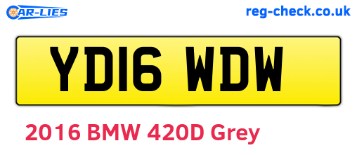 YD16WDW are the vehicle registration plates.