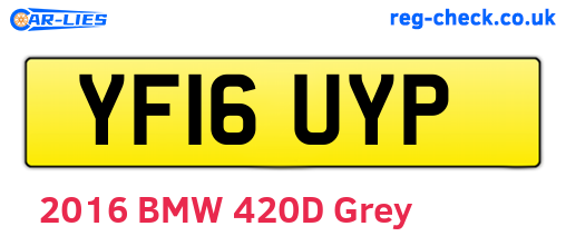 YF16UYP are the vehicle registration plates.