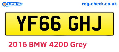 YF66GHJ are the vehicle registration plates.