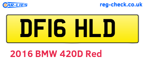 DF16HLD are the vehicle registration plates.