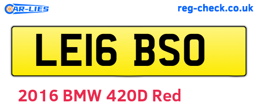 LE16BSO are the vehicle registration plates.