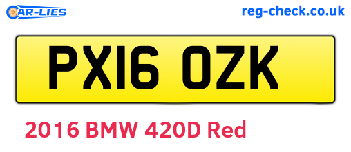 PX16OZK are the vehicle registration plates.