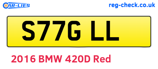 S77GLL are the vehicle registration plates.