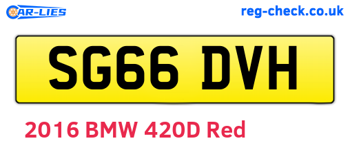 SG66DVH are the vehicle registration plates.