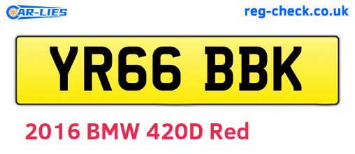 YR66BBK are the vehicle registration plates.