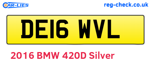 DE16WVL are the vehicle registration plates.
