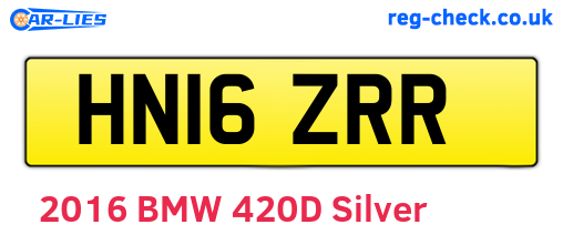 HN16ZRR are the vehicle registration plates.