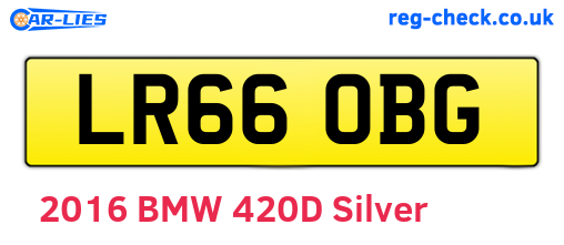 LR66OBG are the vehicle registration plates.