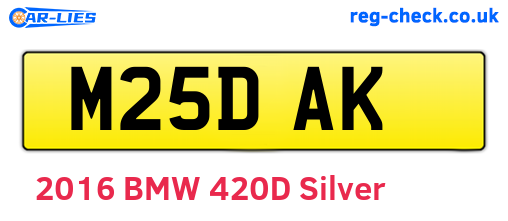 M25DAK are the vehicle registration plates.