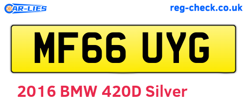 MF66UYG are the vehicle registration plates.