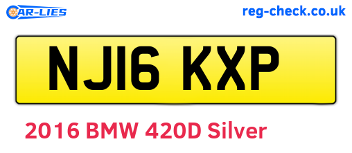 NJ16KXP are the vehicle registration plates.