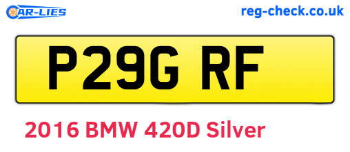 P29GRF are the vehicle registration plates.