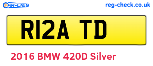 R12ATD are the vehicle registration plates.