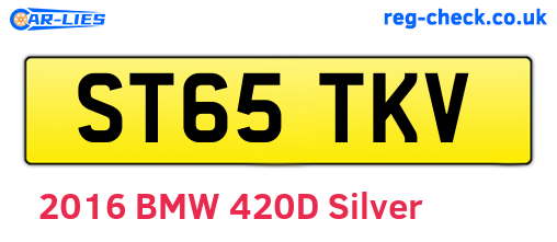 ST65TKV are the vehicle registration plates.