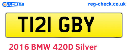 T121GBY are the vehicle registration plates.